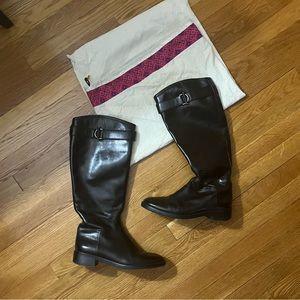 Tory Burch Black leather boots, 8.5